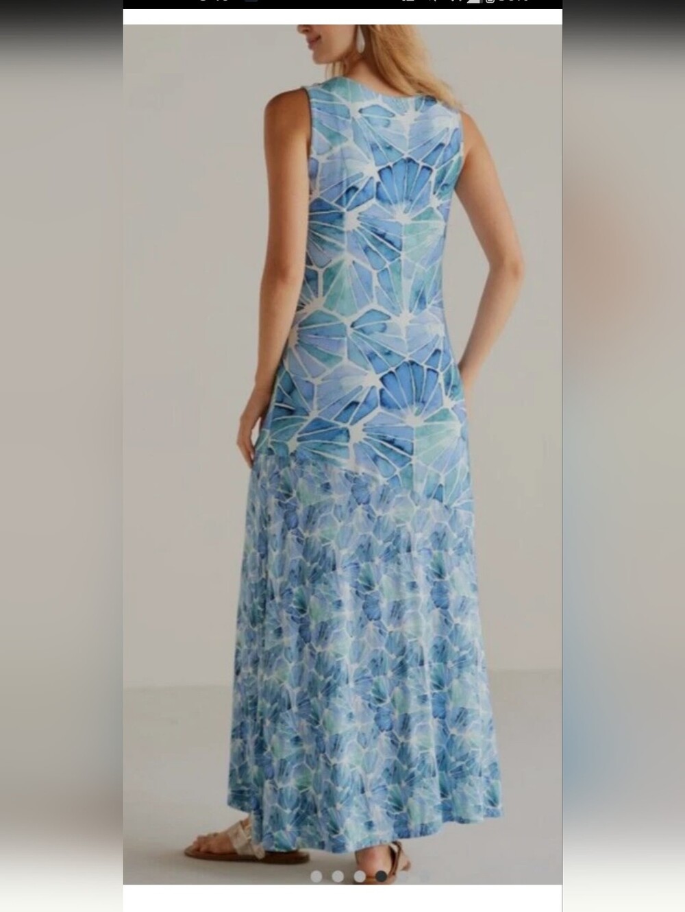 Soft Surroundings Castel Light Blue Viscose Blend Maxi Dress - Picture 16 of 16